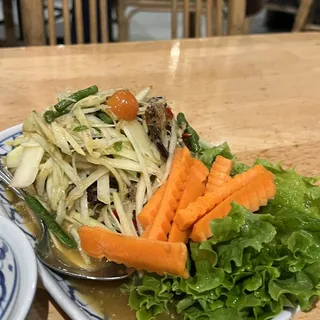 29. Papaya Salad with Salty Crab