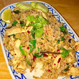 68. Spicy Fried Rice with Holy Basil Leaves