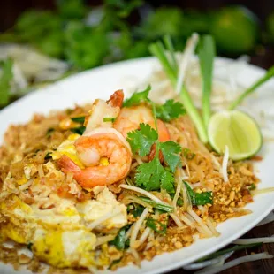 Pad Thai: No dye, No Paprika we carry authentic recipe from Angang Thong, Thailand to California