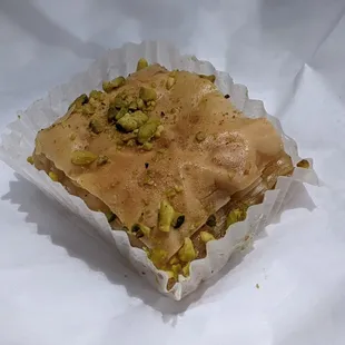Baklava - honey and mixed nuts between layers of phyllo dough