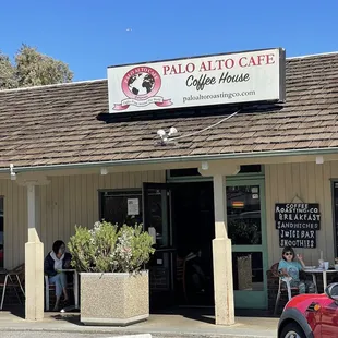 the front of the restaurant