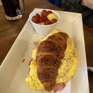 Breakfast Croissants Egg Scramble