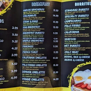 the menu