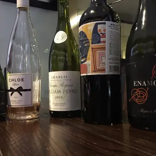 Our lineup of wines