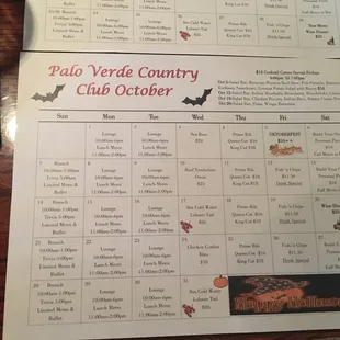 Remainder of September specials and October 2018 Specials