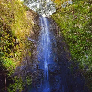The waterfall at the end of the trail