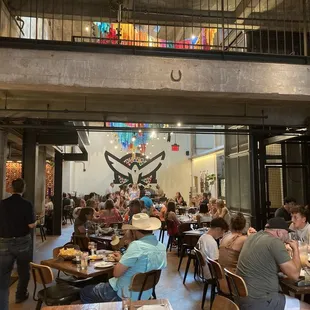 people eating in a restaurant