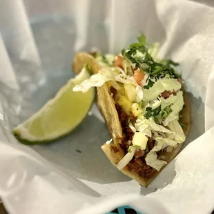Soy Chorizo and Pineapple Taco