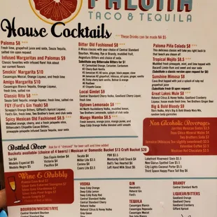 sushi and sashimi, menu