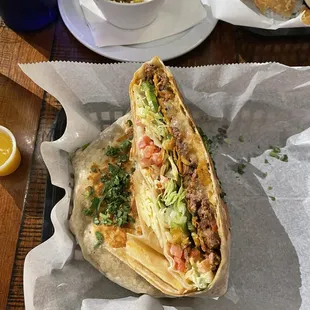 Taco pocket with carne asada