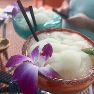Guava frozen margarita. Very good!