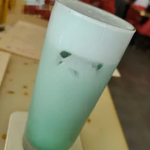 Violet Fizz.. looks pretty, tastes contrary