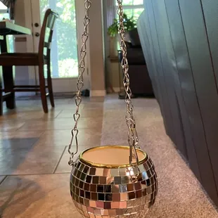 Disco Ball Hanging Planter