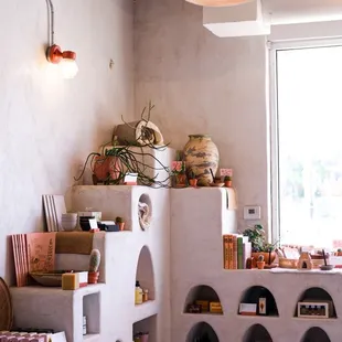 Aesthetic decor with items for sale