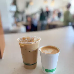 rosemary vanilla latte, cappuccino