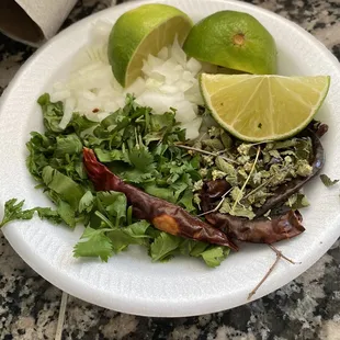 Menudo and all the toppings