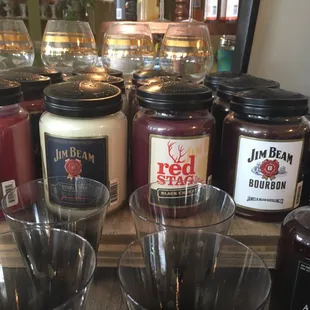 More manly bar area candles