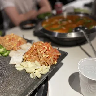 a plate of food on a table