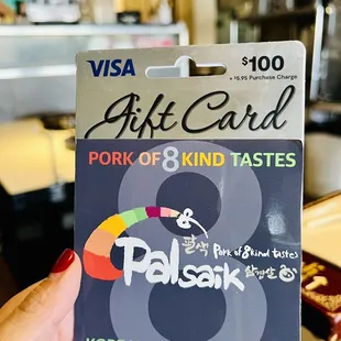 Our family on East Coast wanted us to check this restaurant out so made a custom giftcard.