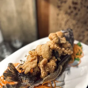Crispy whole flounder $55