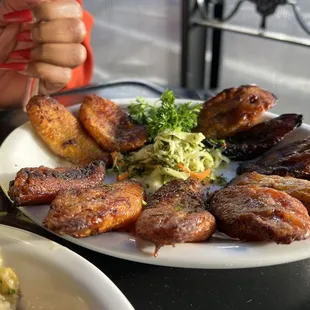 Plantains were cooked perfectly and delicious.