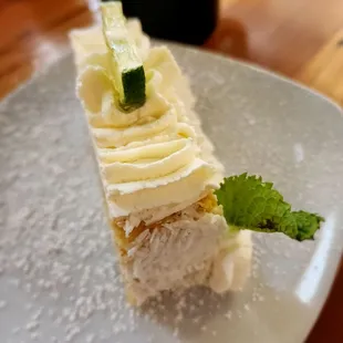 a piece of cake on a plate