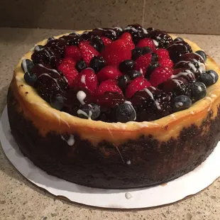 Bourbon vanilla bean cheesecake with fresh berries. I stabbed my sister for the last piece. I have no remorse.