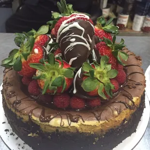 Great cake,,,,fresh strawberries