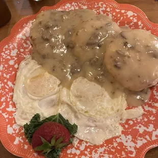 Biscuits n gravy &amp; eggs over easy