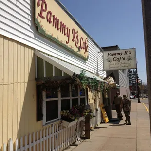 the front of the restaurant