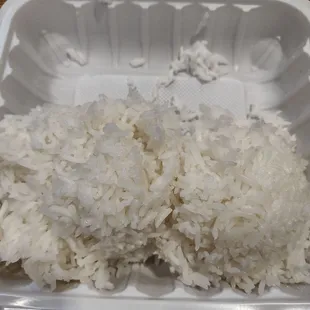 White rice. My half. My daughter has the other two scoops.