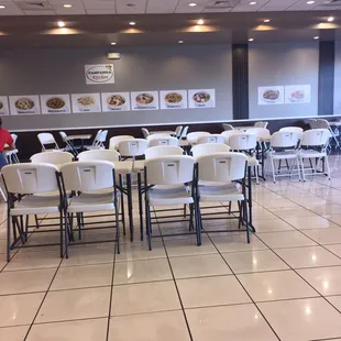 tables and chairs