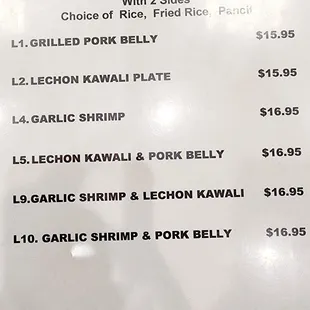 Menu - states &quot;effective 10/17/2022&quot;, pic taken 3/22/2023