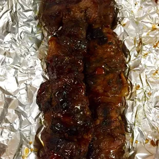 BBQ pork skewers. Pork overload! Yaasss