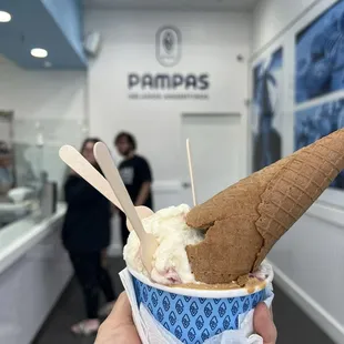 3 scoops and a cone!!