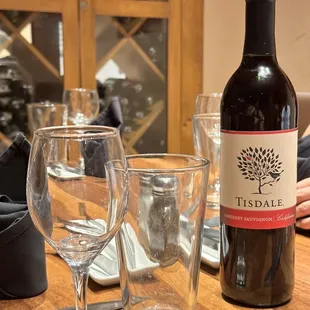 Private room with wine