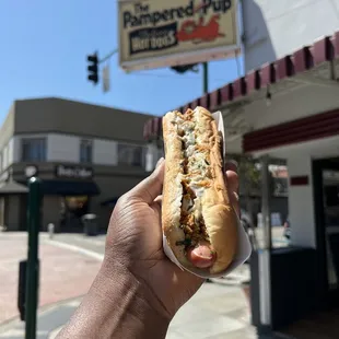 Pupzilla (kewpie mayo,katsu sauce , pork sung (floss), furikake,onions , nori flakes)   This one is super good with a sweet finish