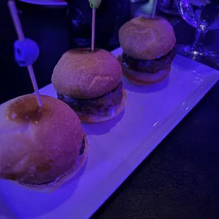 Lamb Sliders: Tzatziki, red onion  *I didn&apos;t have the red onions