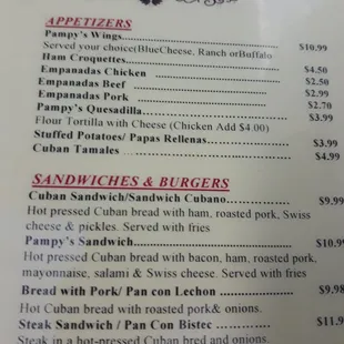 Description of Pampys Sandwich