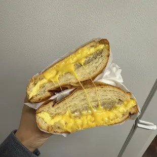 8. Sausage, egg and cheese croissant