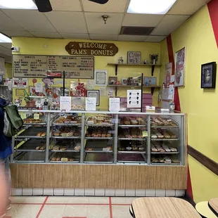 the interior of a bakery