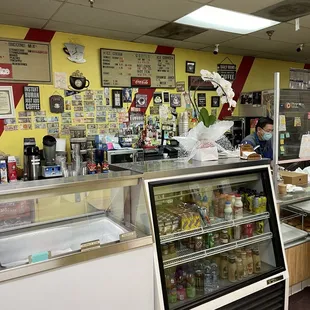 the inside of a restaurant