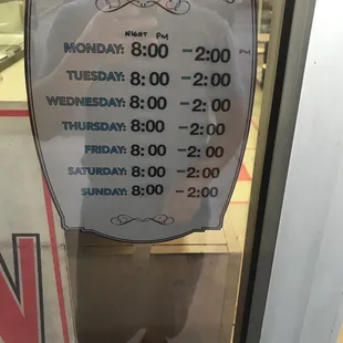 Business hours!!