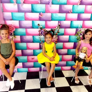 Pageant beauties having a spa day
