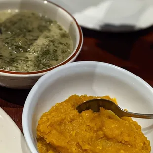 Pumpkin Choka and  Callaloo