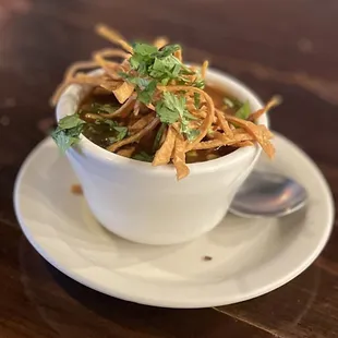 Tortilla soup was tasty