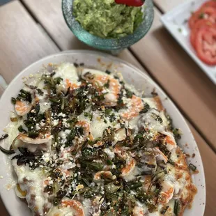 Rajas Shrimp Nachos