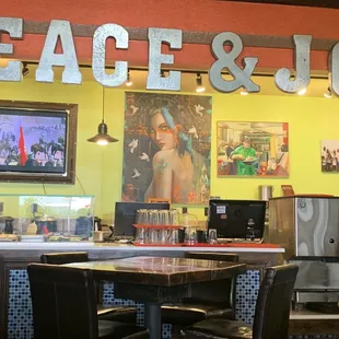 interior, sushi and sashimi