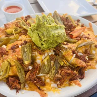 Chick Guacamole Nachos