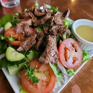 Half Thai Beef &amp; Romaine Salad $14